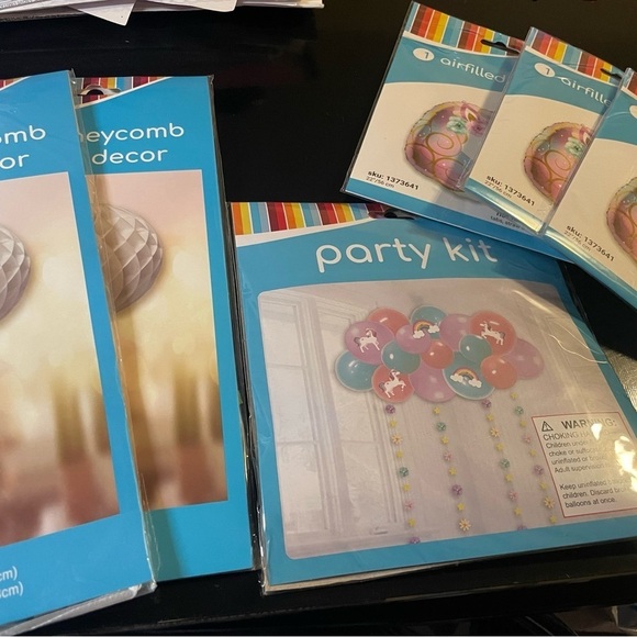 Other - Unicorn Balloon Party Kit with Honeycomb Decor